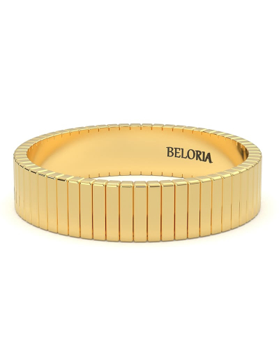 Alliance Homme Guillochée en or jaune