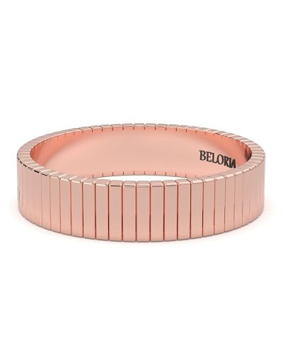 Alliance Homme Guillochée en or rose