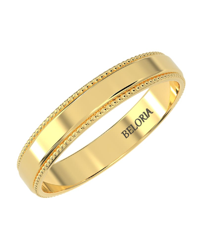 Alliance Homme Classique Perlée en or jaune