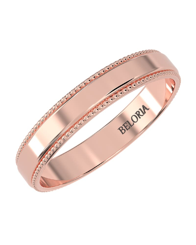 Alliance Homme Classique Perlée en or rose