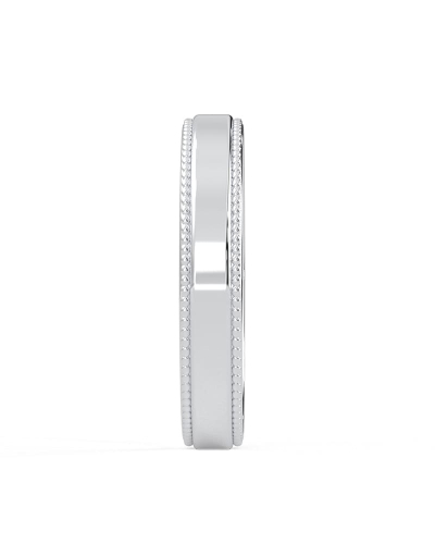 Alliance Homme Classique Perlée en or blanc