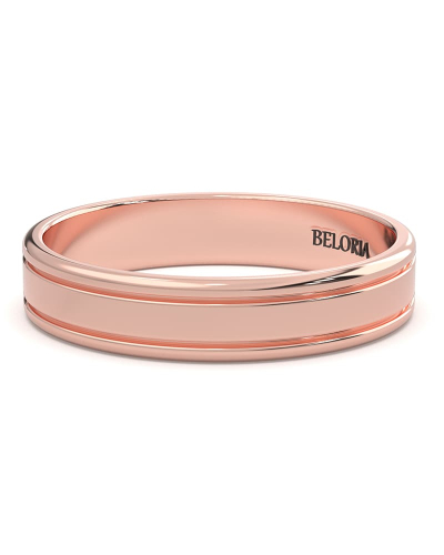 Alliance Homme sobre et affirmée en or rose