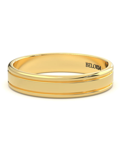 Alliance Homme sobre et affirmée en or jaune