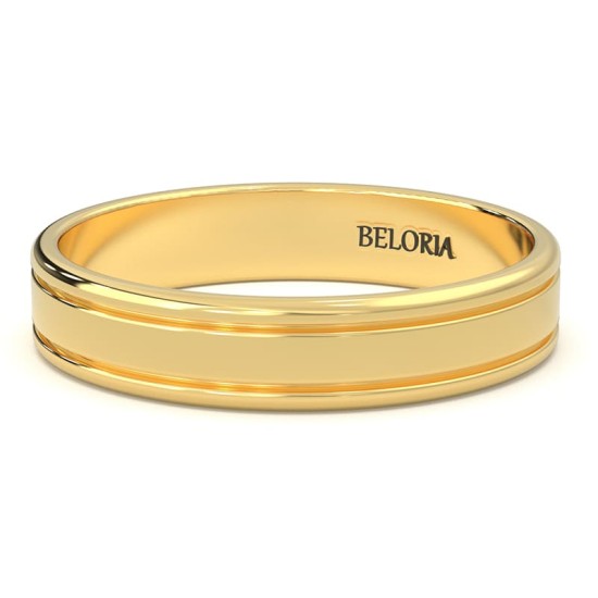 Alliance Homme sobre et affirmée en or jaune