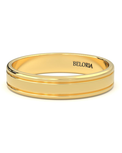 Alliance Homme sobre et affirmée en or jaune