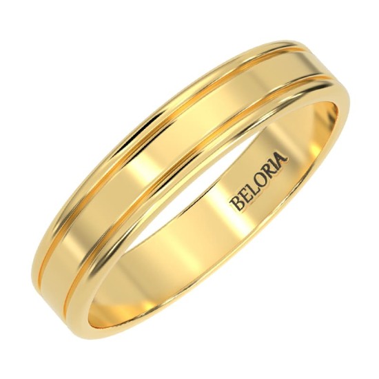 Alliance Homme sobre et affirmée en or jaune