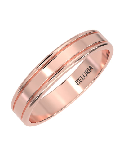 Alliance Homme sobre et affirmée en or rose
