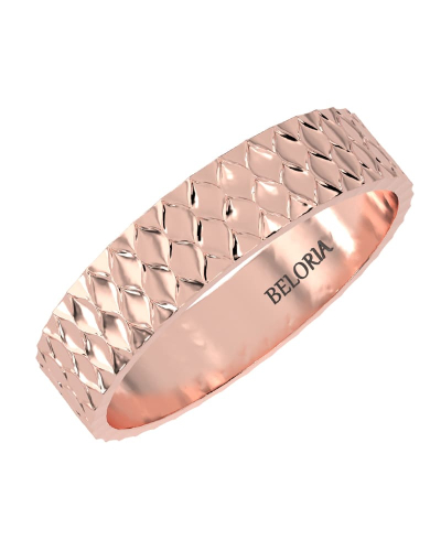 Alliance homme en Or rose Originale