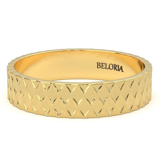 Alliance homme en Or jaune Originale