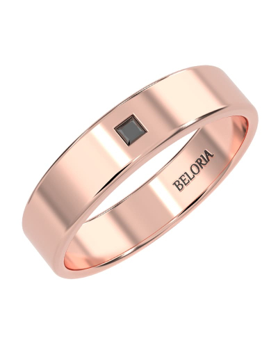 Alliance homme en or rose et Diamants Noir
