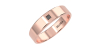 Alliance homme en or rose et Diamants Noir