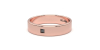 Alliance homme en or rose et Diamants Noir