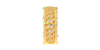 Alliance homme en or jaune et Diamants Maille Cubaine