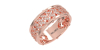 Alliance homme en or rose et Diamants Maille Cubaine