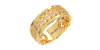 Alliance homme en or jaune et Diamants Maille Cubaine
