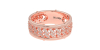 Alliance homme en or rose et Diamants Maille Cubaine