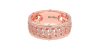 Alliance homme en or rose et Diamants Maille Cubaine