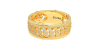 Alliance homme en or jaune et Diamants Maille Cubaine