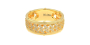 Alliance homme en or jaune et Diamants Maille Cubaine