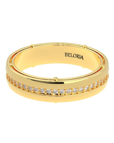 Alliance pour homme en Or jaune et Diamants