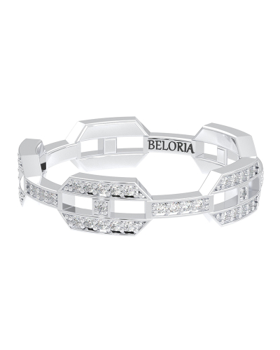 Alliance pour homme en Or blanc et Diamants