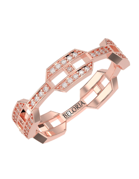 Alliance pour homme en Or blanc et Diamants 2