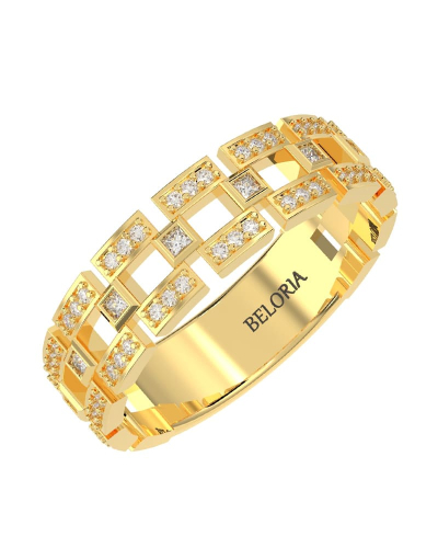 Alliance en Or jaune et Diamants