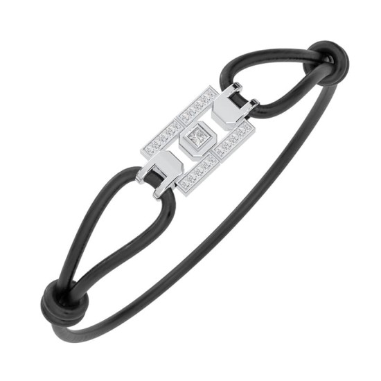 Bracelet Satin en Or blanc