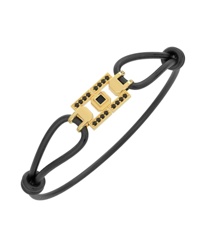 Bracelet Satin en Or jaune diamant noir
