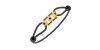 Bracelet Satin en Or jaune diamant noir