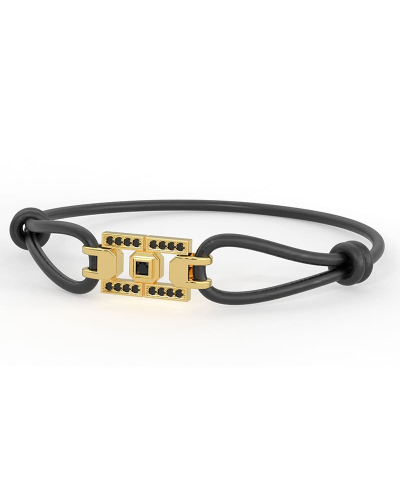 Bracelet Satin en Or jaune diamant noir