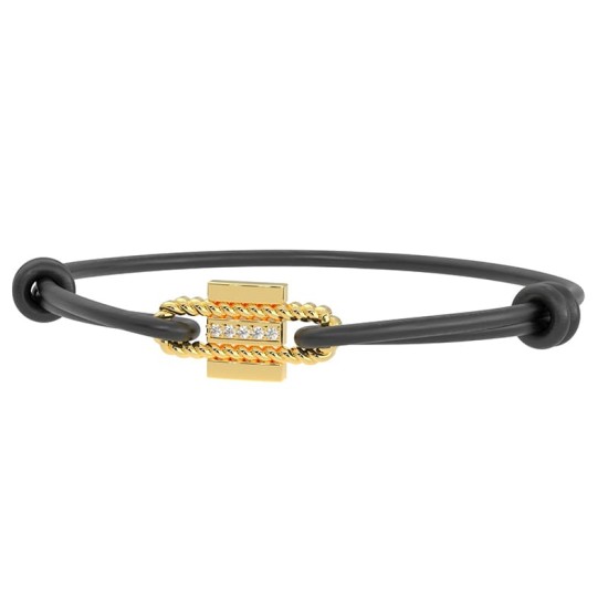 Bracelet Satin Diamants en Or