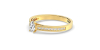 Solitaire Accompagné Diamant Ovale en or jaune