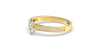 Solitaire Accompagné Diamant Poire en or jaune