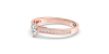 Solitaire Accompagné Diamant Poire en or rose