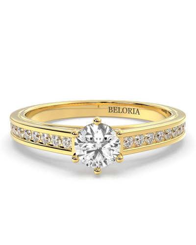 Solitaire Accompagné Diamant Rond