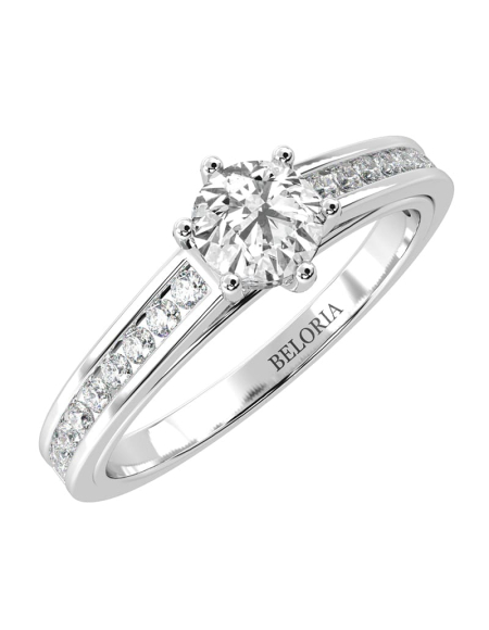 Solitaire Accompagné Diamant Rond 2