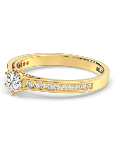 Solitaire Accompagné Diamant Rond