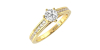 Solitaire Accompagné Diamant Rond