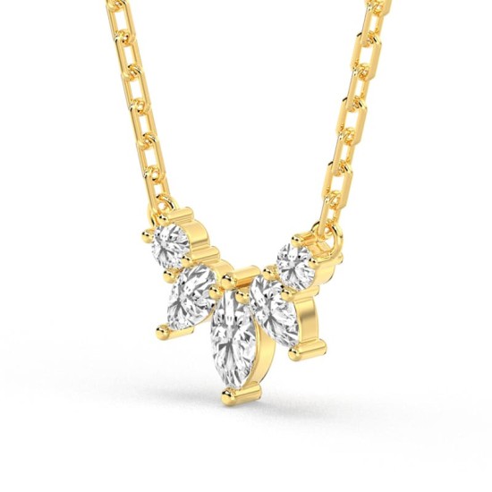 Collier Diamant en or jaune 18K