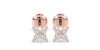 Boucles d'Oreilles Diamant Puces en or rose