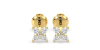 Boucles d'Oreilles Diamant Puces en or jaune