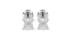 Boucles d'Oreilles Diamant Puces en or blanc