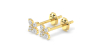 Boucles d'Oreilles Diamant Puces en or jaune
