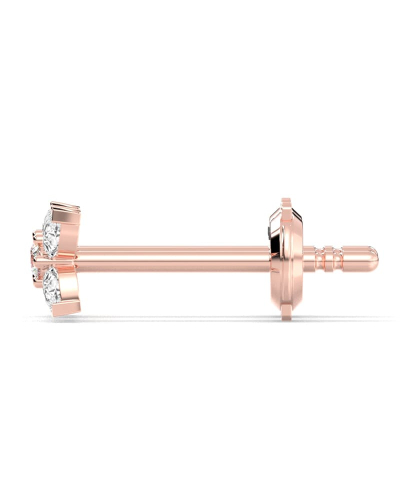 Boucles d'Oreilles Diamant Puces en or rose