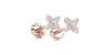 Boucles d'Oreilles Diamant Puces en or rose
