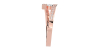 Solitaire Accompagné Diamant Rond en or rose
