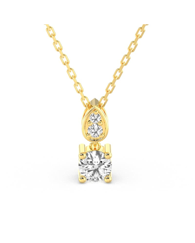 Collier en or jaune avec des Diamants