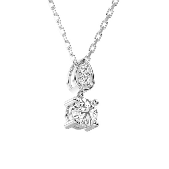 Collier en or blanc avec des Diamants