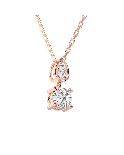 Collier en or rose avec des Diamants